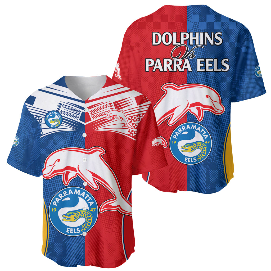 NRL Dolphins Combine Parra Eels Baseball Jersey Sporty Style LT9