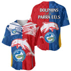 NRL Dolphins Combine Parra Eels Baseball Jersey Sporty Style LT9