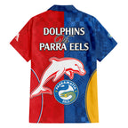 NRL Dolphins Combine Parra Eels Hawaiian Shirt Sporty Style LT9