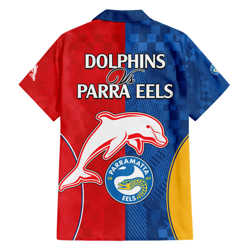 NRL Dolphins Combine Parra Eels Hawaiian Shirt Sporty Style LT9