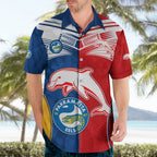 NRL Dolphins Combine Parra Eels Hawaiian Shirt Sporty Style LT9