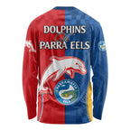 NRL Dolphins Combine Parra Eels Long Sleeve Shirt Sporty Style LT9