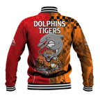 NRL Half Dolphins and Half Tigers Baseball Jacket Sporty Style LT9