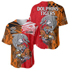 NRL Half Dolphins and Half Tigers Baseball Jersey Sporty Style LT9