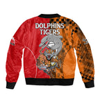 NRL Half Dolphins and Half Tigers Bomber Jacket Sporty Style LT9