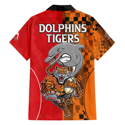 NRL Half Dolphins and Half Tigers Hawaiian Shirt Sporty Style LT9