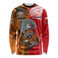 NRL Half Dolphins and Half Tigers Long Sleeve Shirt Sporty Style LT9