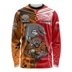 NRL Half Dolphins and Half Tigers Long Sleeve Shirt Sporty Style LT9