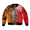 NRL Half Dolphins and Half Tigers Sleeve Zip Bomber Jacket Sporty Style LT9