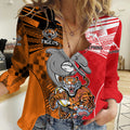 NRL Half Dolphins and Half Tigers Women Casual Shirt Sporty Style LT9