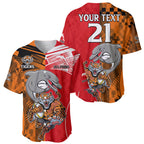 (Custom Text And Number) NRL Half Dolphins and Half Tigers Baseball Jersey Sporty Style LT9
