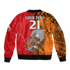 (Custom Text And Number) NRL Half Dolphins and Half Tigers Bomber Jacket Sporty Style LT9