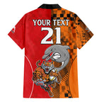 (Custom Text And Number) NRL Half Dolphins and Half Tigers Hawaiian Shirt Sporty Style LT9