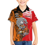 (Custom Text And Number) NRL Half Dolphins and Half Tigers Hawaiian Shirt Sporty Style LT9