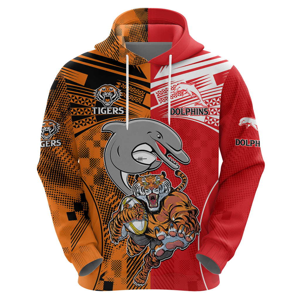custom-text-and-number-nrl-half-dolphins-and-half-tigers-hoodie-sporty-style