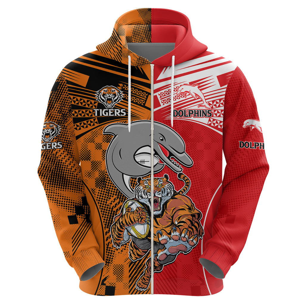 custom-text-and-number-nrl-half-dolphins-and-half-tigers-hoodie-sporty-style