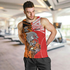 (Custom Text And Number) NRL Half Dolphins and Half Tigers Men Tank Top Sporty Style LT9
