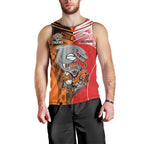 (Custom Text And Number) NRL Half Dolphins and Half Tigers Men Tank Top Sporty Style LT9