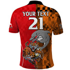 (Custom Text And Number) NRL Half Dolphins and Half Tigers Polo Shirt Sporty Style LT9
