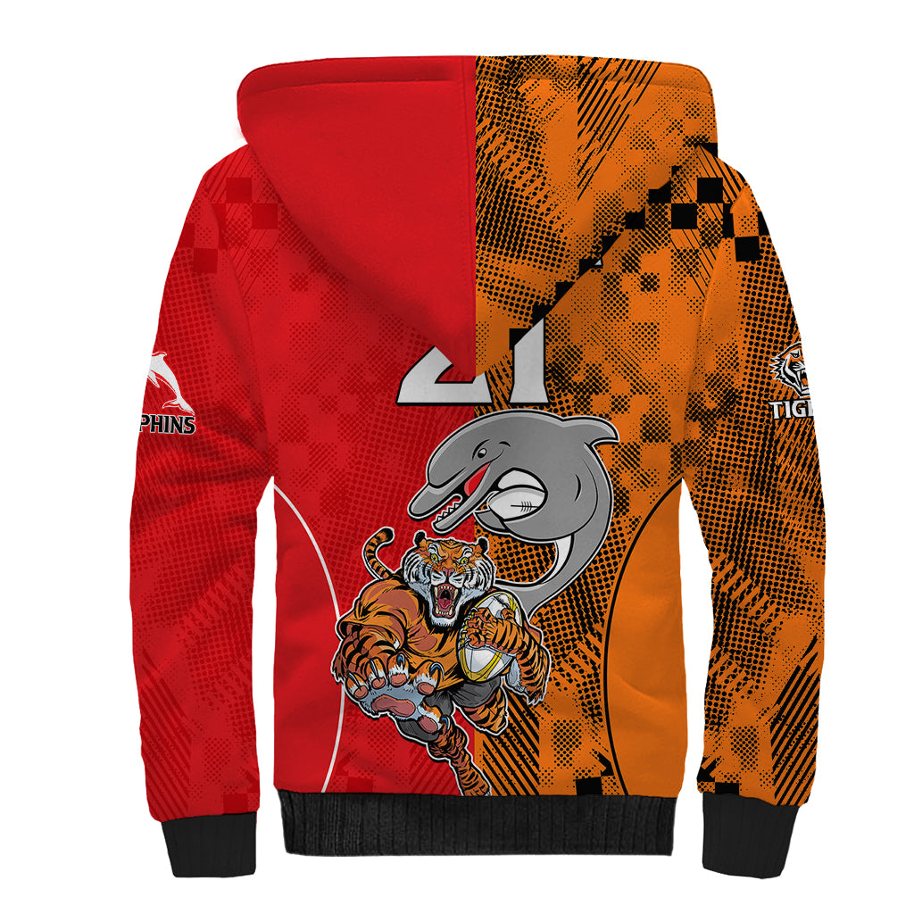 custom-text-and-number-nrl-half-dolphins-and-half-tigers-sherpa-hoodie-sporty-style