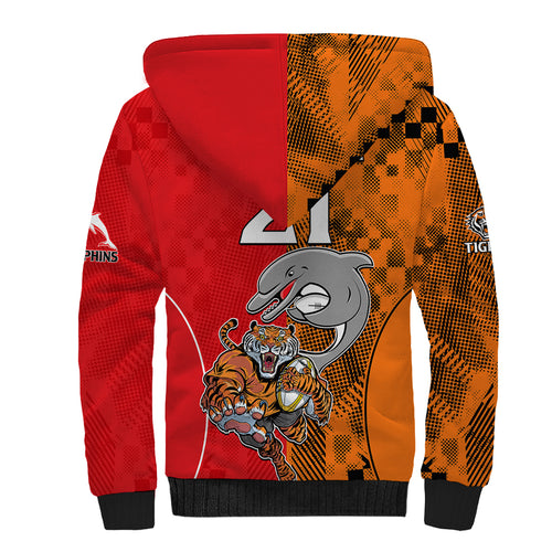 custom-text-and-number-nrl-half-dolphins-and-half-tigers-sherpa-hoodie-sporty-style