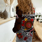 NRL Wests Tigers Combine Dolphins Rugby Women Casual Shirt Aboriginal Vibe LT9