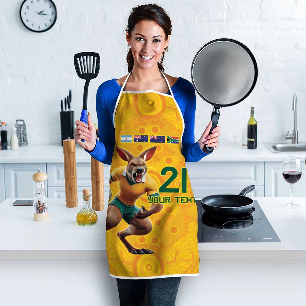 Australia Rugby Custom Apron Glory Be To Wallabies Aboriginal Motif - Aussie Hoodie