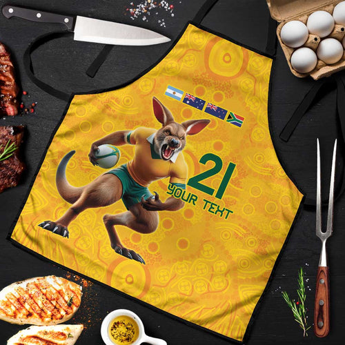 Australia Rugby Custom Apron Glory Be To Wallabies Aboriginal Motif - Aussie Hoodie