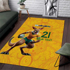 Australia Rugby Custom Area Rug Glory Be To Wallabies Aboriginal Motif - Aussie Hoodie
