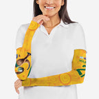 Australia Rugby Custom Arm Sleeves Glory Be To Wallabies Aboriginal Motif - Aussie Hoodie