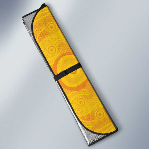Australia Rugby Custom Auto Sun Shade Glory Be To Wallabies Aboriginal Motif - Aussie Hoodie
