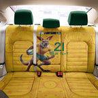 Australia Rugby Custom Back Car Seat Cover Glory Be To Wallabies Aboriginal Motif - Aussie Hoodie