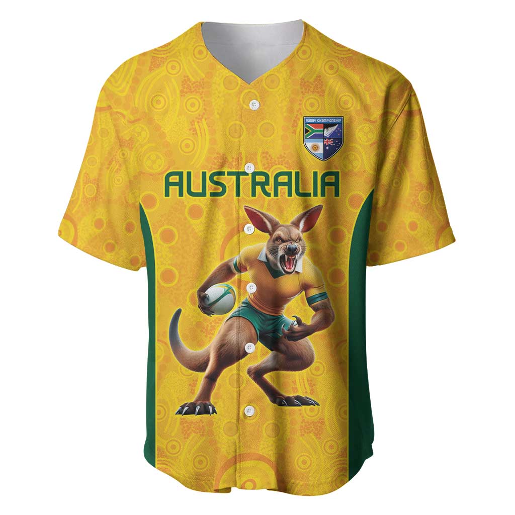 Australia Rugby Custom Baseball Jersey Glory Be To Wallabies Aboriginal Motif - Aussie Hoodie