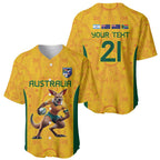 Australia Rugby Custom Baseball Jersey Glory Be To Wallabies Aboriginal Motif - Aussie Hoodie