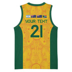 Australia Rugby Custom Basketball Jersey Glory Be To Wallabies Aboriginal Motif - Aussie Hoodie