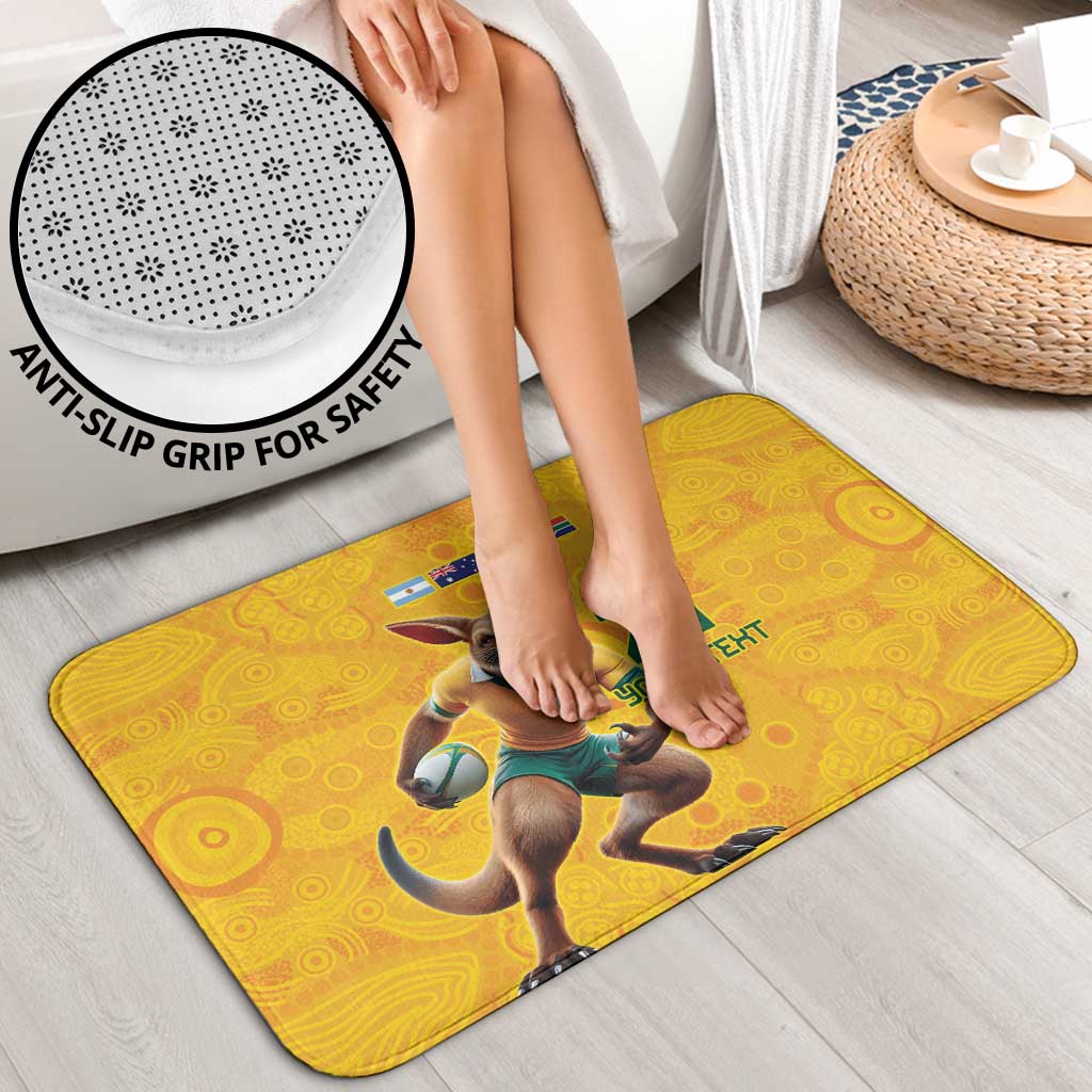 Australia Rugby Custom Bathroom Set Glory Be To Wallabies Aboriginal Motif - Aussie Hoodie