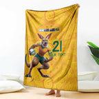Australia Rugby Custom Blanket Glory Be To Wallabies Aboriginal Motif - Aussie Hoodie