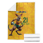 Australia Rugby Custom Blanket Glory Be To Wallabies Aboriginal Motif - Aussie Hoodie
