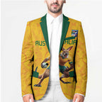 Australia Rugby Custom Blazer Glory Be To Wallabies Aboriginal Motif - Aussie Hoodie
