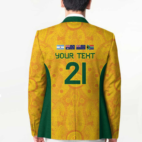 Australia Rugby Custom Blazer Glory Be To Wallabies Aboriginal Motif - Aussie Hoodie