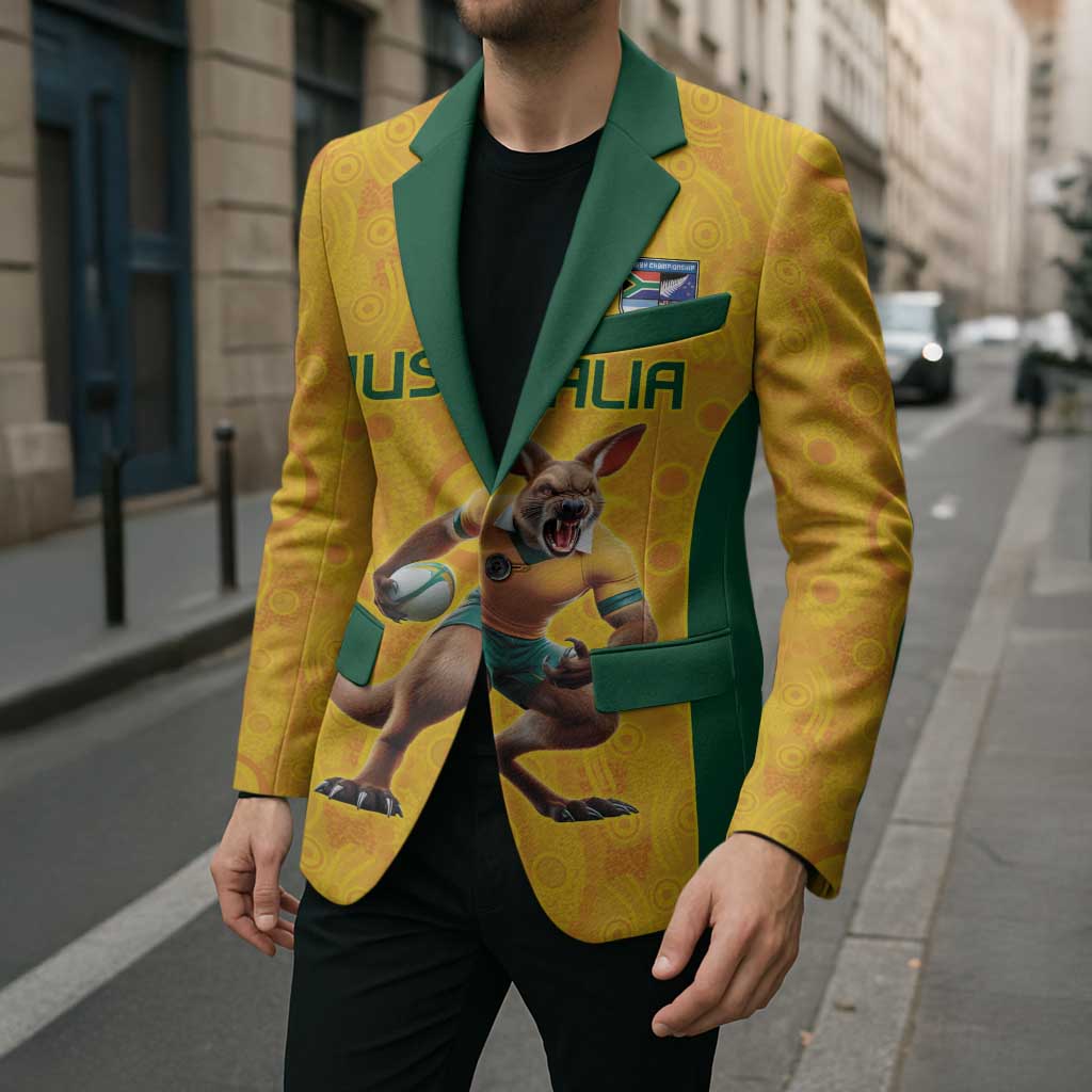 Australia Rugby Custom Blazer Glory Be To Wallabies Aboriginal Motif - Aussie Hoodie