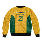 Australia Rugby Custom Bomber Jacket Glory Be To Wallabies Aboriginal Motif - Aussie Hoodie