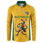 Australia Rugby Custom Button Sweatshirt Glory Be To Wallabies Aboriginal Motif - Aussie Hoodie