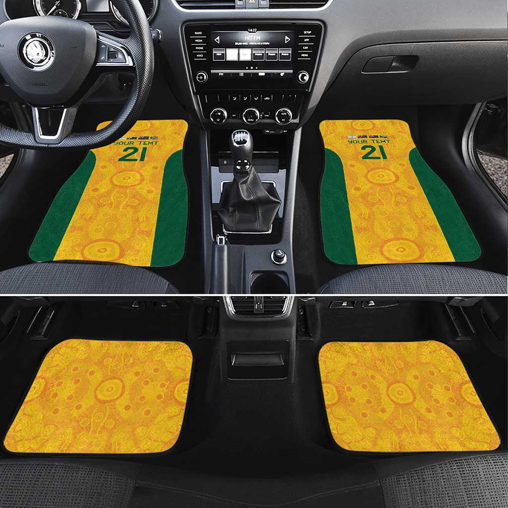 Australia Rugby Custom Car Mats Glory Be To Wallabies Aboriginal Motif - Aussie Hoodie