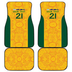 Australia Rugby Custom Car Mats Glory Be To Wallabies Aboriginal Motif - Aussie Hoodie
