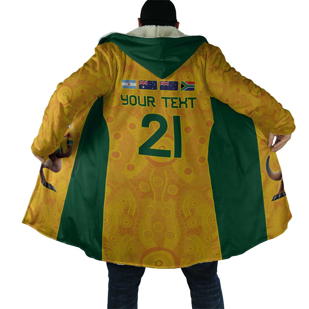 Australia Rugby Custom Cloak Glory Be To Wallabies Aboriginal Motif - Aussie Hoodie
