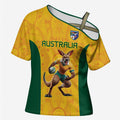 Australia Rugby Custom Cross Shoulder Shirt Glory Be To Wallabies Aboriginal Motif - Aussie Hoodie