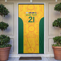 Australia Rugby Custom Door Cover Glory Be To Wallabies Aboriginal Motif - Aussie Hoodie