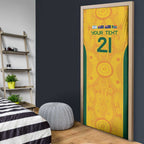 Australia Rugby Custom Door Cover Glory Be To Wallabies Aboriginal Motif - Aussie Hoodie