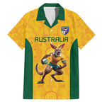Australia Rugby Custom Family Matching Mermaid Dress and Hawaiian Shirt Glory Be To Wallabies Aboriginal Motif - Aussie Hoodie